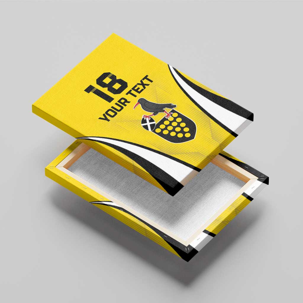 Custom Cornwall Rugby Canvas Wall Art Cornish Chough Go Champion - Wonder Print Shop