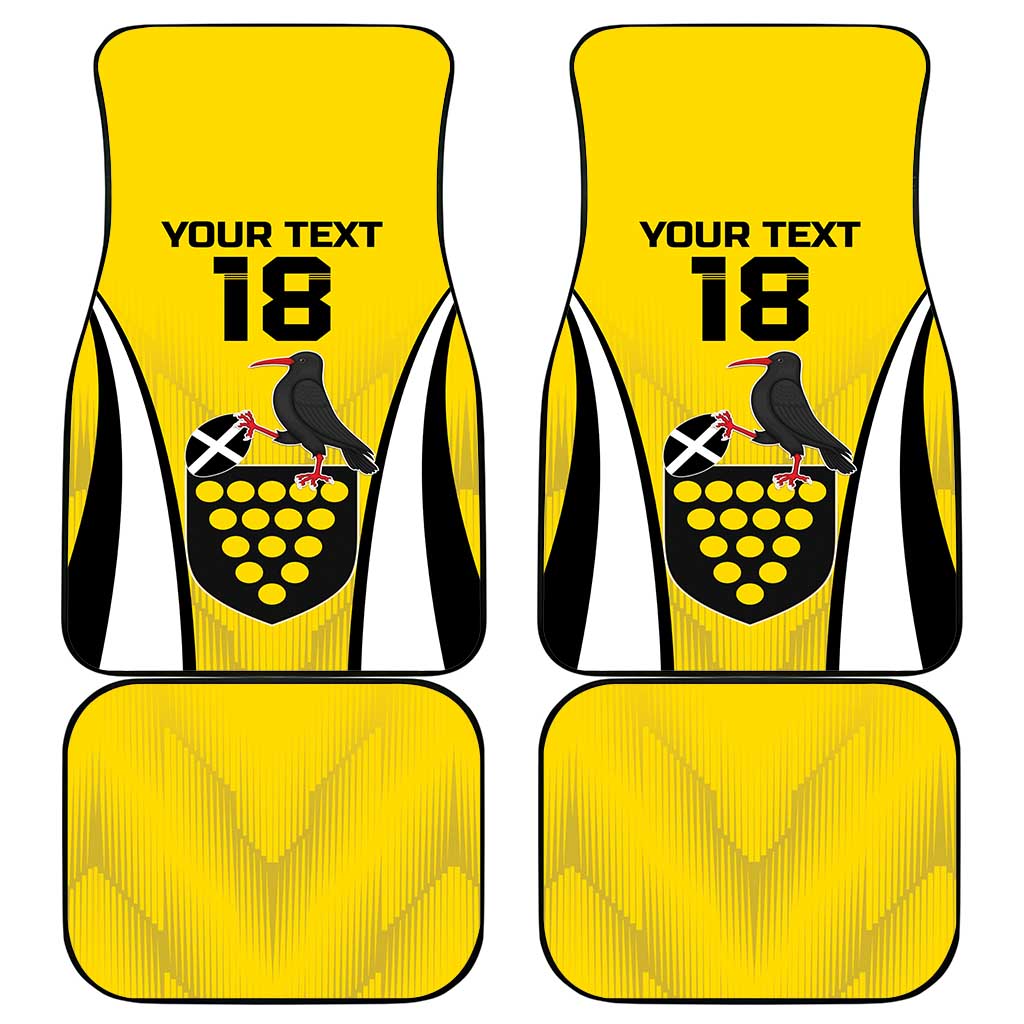 Custom Cornwall Rugby Car Mats Cornish Chough Go Champion - Wonder Print Shop