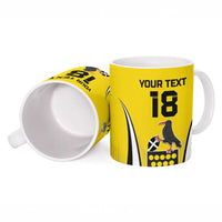 Custom Cornwall Rugby Ceramic Mug Cornish Chough Go Champion - Wonder Print Shop