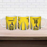 Custom Cornwall Rugby Ceramic Mug Cornish Chough Go Champion - Wonder Print Shop