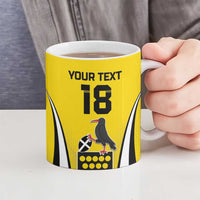 Custom Cornwall Rugby Ceramic Mug Cornish Chough Go Champion - Wonder Print Shop