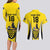 Custom Cornwall Rugby Couples Matching Long Sleeve Bodycon Dress and Hawaiian Shirt Cornish Chough Go Champion - Wonder Print Shop