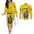 Custom Cornwall Rugby Couples Matching Off The Shoulder Long Sleeve Dress and Long Sleeve Button Shirt Cornish Chough Go Champion - Wonder Print Shop