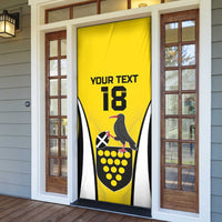 Custom Cornwall Rugby Door Cover Cornish Chough Go Champion - Wonder Print Shop