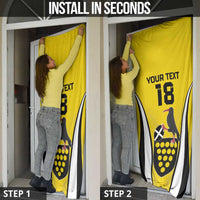 Custom Cornwall Rugby Door Cover Cornish Chough Go Champion - Wonder Print Shop