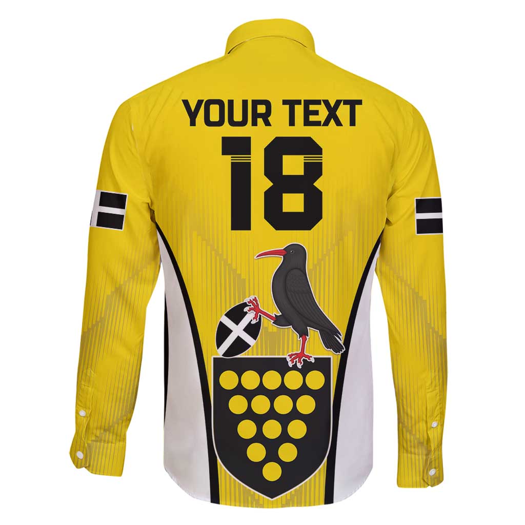 Custom Cornwall Rugby Family Matching Long Sleeve Bodycon Dress and Hawaiian Shirt Cornish Chough Go Champion - Wonder Print Shop