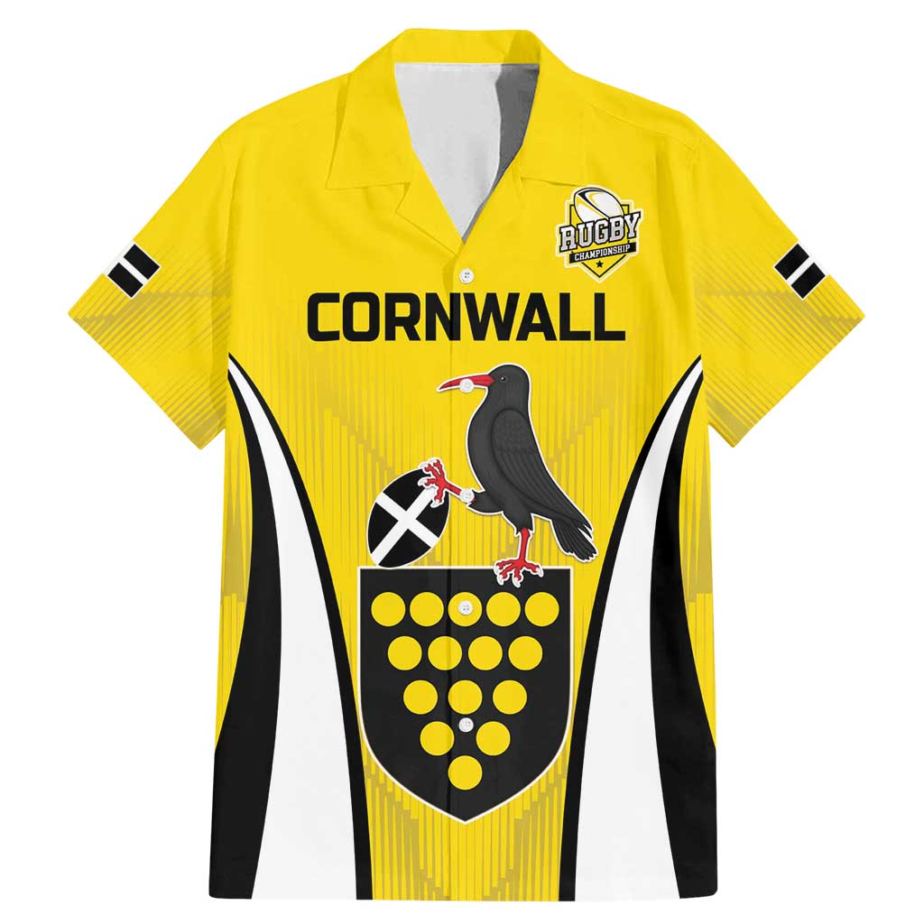 Custom Cornwall Rugby Family Matching Mermaid Dress and Hawaiian Shirt Cornish Chough Go Champion - Wonder Print Shop