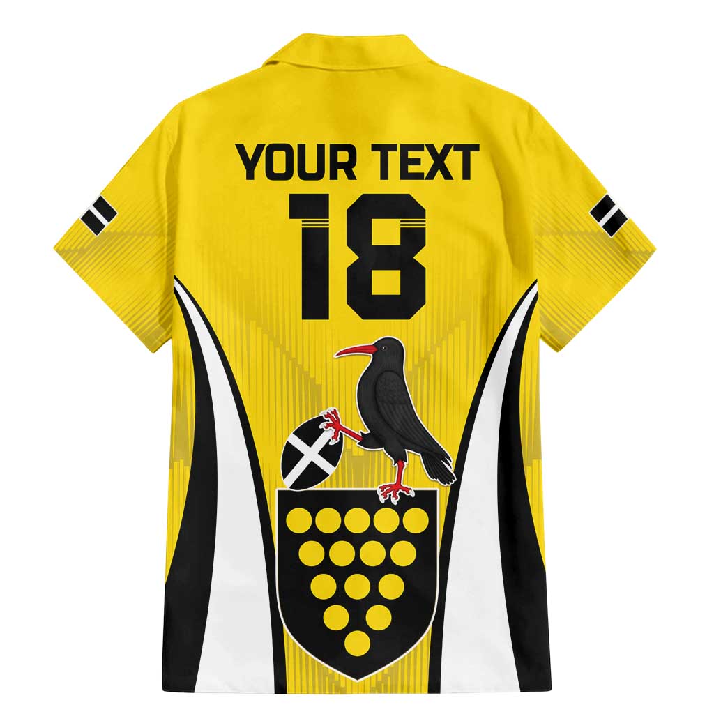 Custom Cornwall Rugby Family Matching Mermaid Dress and Hawaiian Shirt Cornish Chough Go Champion - Wonder Print Shop