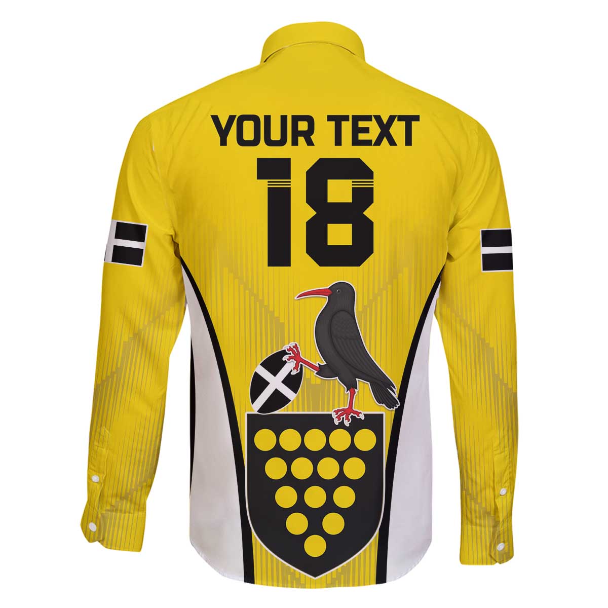 Custom Cornwall Rugby Family Matching Off The Shoulder Long Sleeve Dress and Hawaiian Shirt Cornish Chough Go Champion - Wonder Print Shop