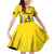 Custom Cornwall Rugby Family Matching Off Shoulder Short Dress and Hawaiian Shirt Cornish Chough Go Champion - Wonder Print Shop