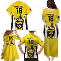 Custom Cornwall Rugby Family Matching Puletasi and Hawaiian Shirt Cornish Chough Go Champion - Wonder Print Shop