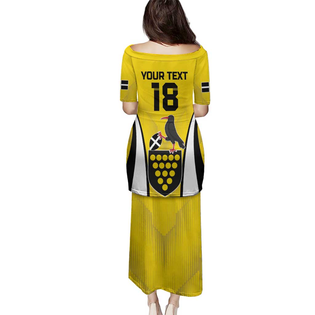 Custom Cornwall Rugby Family Matching Puletasi and Hawaiian Shirt Cornish Chough Go Champion - Wonder Print Shop