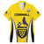 Custom Cornwall Rugby Family Matching Short Sleeve Bodycon Dress and Hawaiian Shirt Cornish Chough Go Champion - Wonder Print Shop