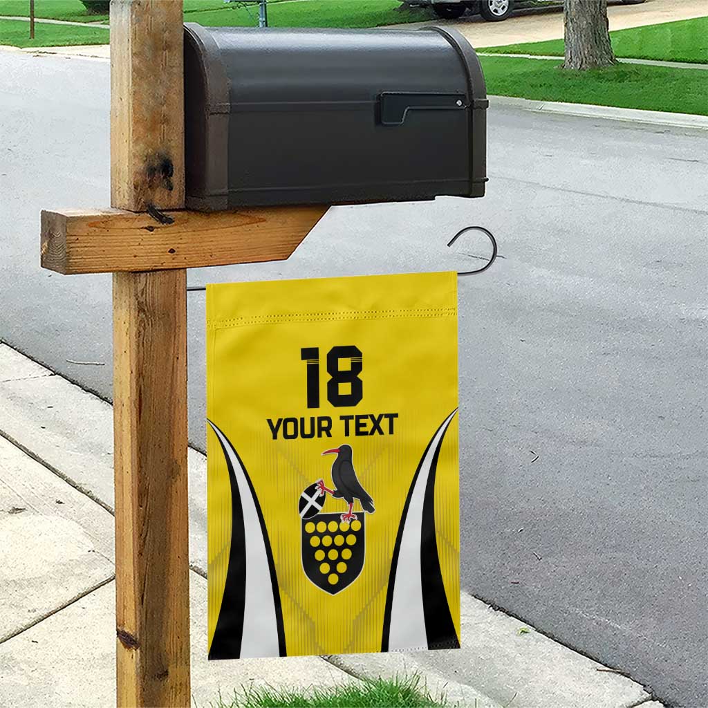 Custom Cornwall Rugby Garden Flag Cornish Chough Go Champion - Wonder Print Shop