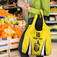 Custom Cornwall Rugby Grocery Bag Cornish Chough Go Champion - Wonder Print Shop