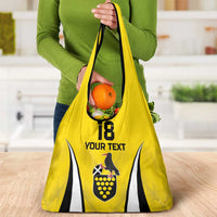 Custom Cornwall Rugby Grocery Bag Cornish Chough Go Champion - Wonder Print Shop
