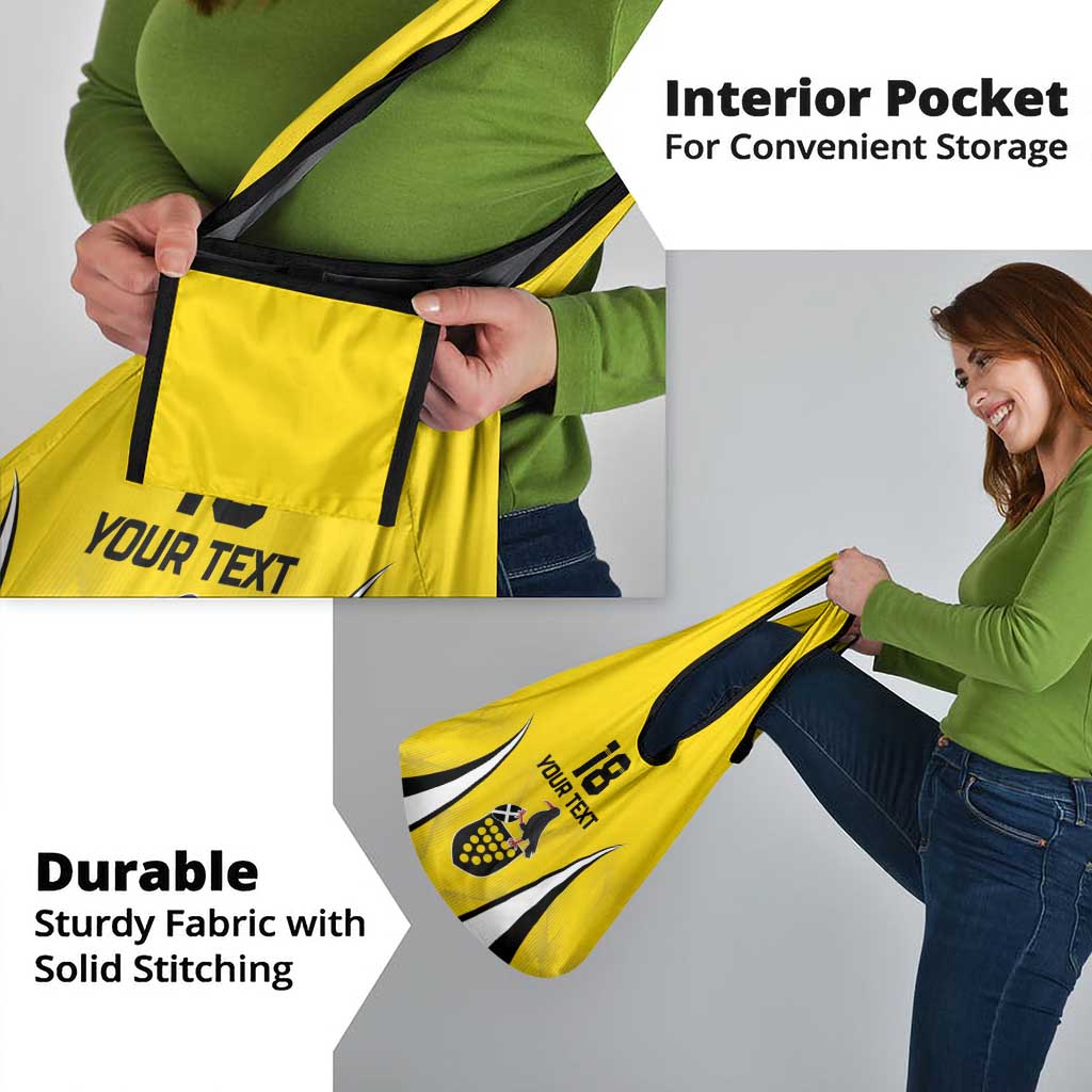 Custom Cornwall Rugby Grocery Bag Cornish Chough Go Champion - Wonder Print Shop