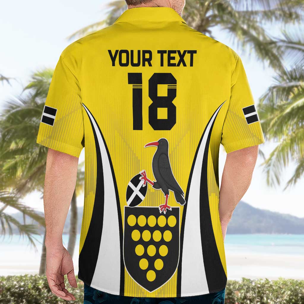 Custom Cornwall Rugby Hawaiian Shirt Cornish Chough Go Champion - Wonder Print Shop