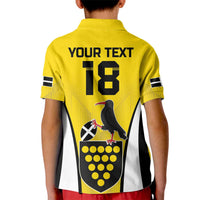 Custom Cornwall Rugby Kid Polo Shirt Cornish Chough Go Champion - Wonder Print Shop