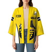 Custom Cornwall Rugby Kimono Cornish Chough Go Champion - Wonder Print Shop