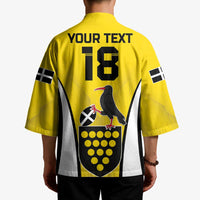 Custom Cornwall Rugby Kimono Cornish Chough Go Champion - Wonder Print Shop
