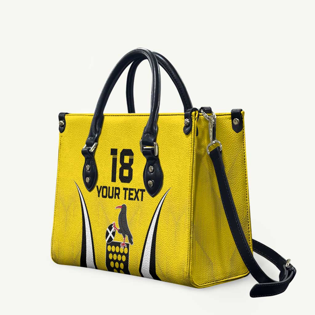 Custom Cornwall Rugby Leather Bag Cornish Chough Go Champion - Wonder Print Shop