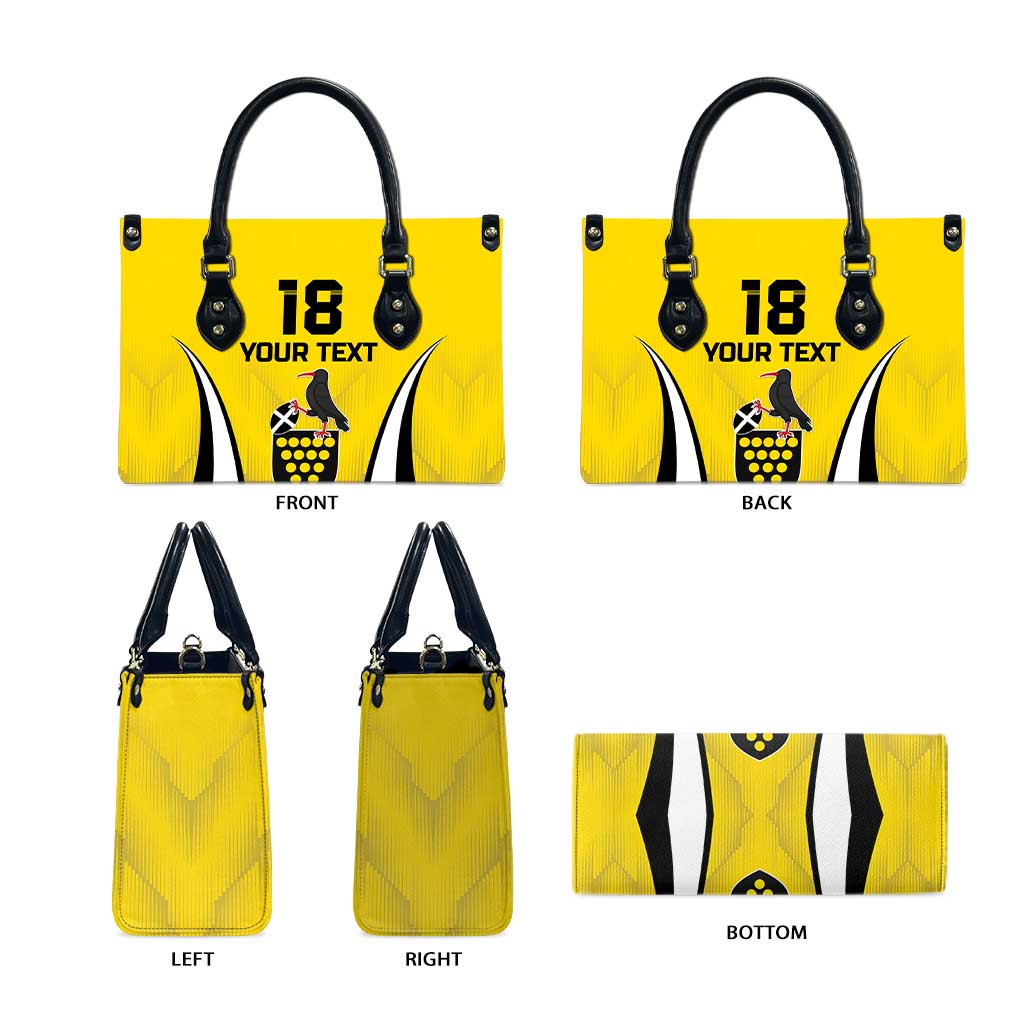 Custom Cornwall Rugby Leather Bag Cornish Chough Go Champion - Wonder Print Shop