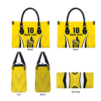 Custom Cornwall Rugby Leather Bag Cornish Chough Go Champion - Wonder Print Shop