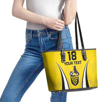 Custom Cornwall Rugby Leather Tote Bag Cornish Chough Go Champion - Wonder Print Shop