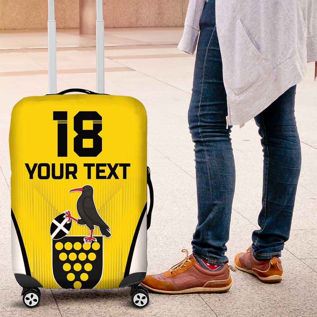 Custom Cornwall Rugby Luggage Cover Cornish Chough Go Champion - Wonder Print Shop