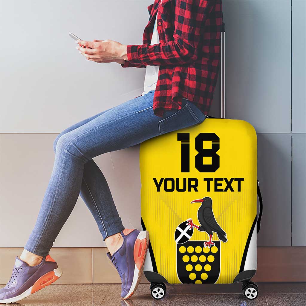 Custom Cornwall Rugby Luggage Cover Cornish Chough Go Champion - Wonder Print Shop
