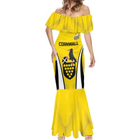 Custom Cornwall Rugby Mermaid Dress Cornish Chough Go Champion - Wonder Print Shop