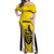 Custom Cornwall Rugby Off Shoulder Maxi Dress Cornish Chough Go Champion - Wonder Print Shop
