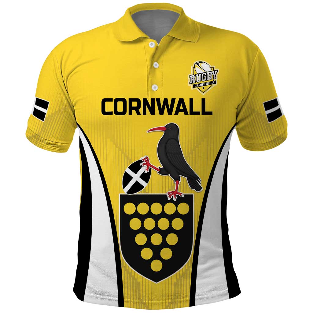 Custom Cornwall Rugby Polo Shirt Cornish Chough Go Champion - Wonder Print Shop
