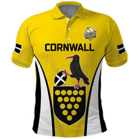 Custom Cornwall Rugby Polo Shirt Cornish Chough Go Champion - Wonder Print Shop