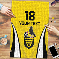 Custom Cornwall Rugby Puzzle Cornish Chough Go Champion - Wonder Print Shop