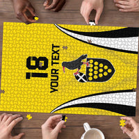 Custom Cornwall Rugby Puzzle Cornish Chough Go Champion - Wonder Print Shop
