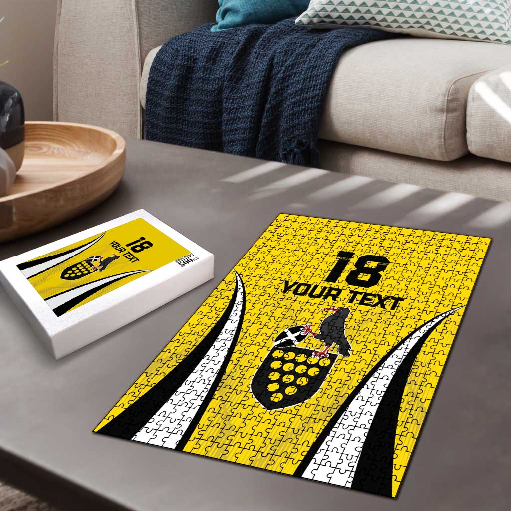 Custom Cornwall Rugby Puzzle Cornish Chough Go Champion - Wonder Print Shop