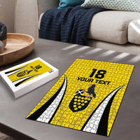 Custom Cornwall Rugby Puzzle Cornish Chough Go Champion - Wonder Print Shop