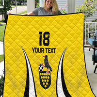 Custom Cornwall Rugby Quilt Cornish Chough Go Champion - Wonder Print Shop