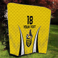 Custom Cornwall Rugby Quilt Cornish Chough Go Champion - Wonder Print Shop