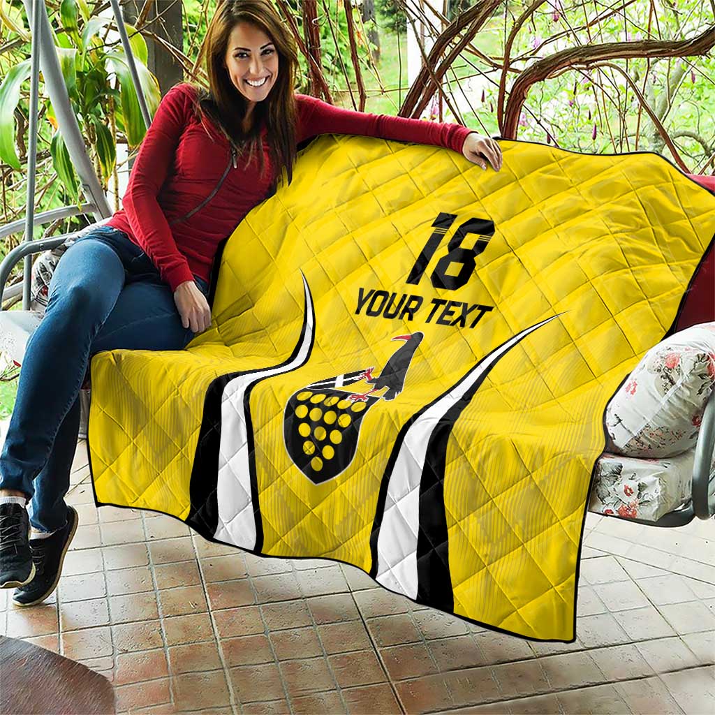 Custom Cornwall Rugby Quilt Cornish Chough Go Champion - Wonder Print Shop