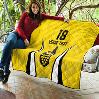 Custom Cornwall Rugby Quilt Cornish Chough Go Champion - Wonder Print Shop