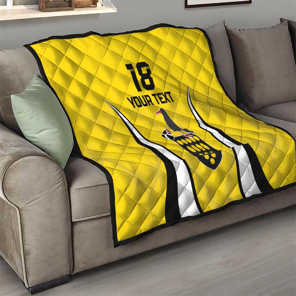 Custom Cornwall Rugby Quilt Cornish Chough Go Champion - Wonder Print Shop