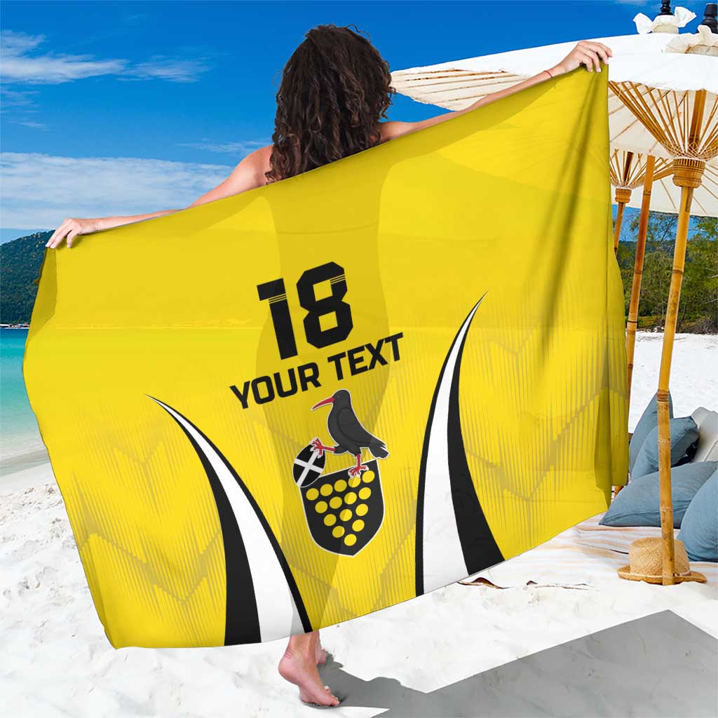 Custom Cornwall Rugby Sarong Cornish Chough Go Champion - Wonder Print Shop
