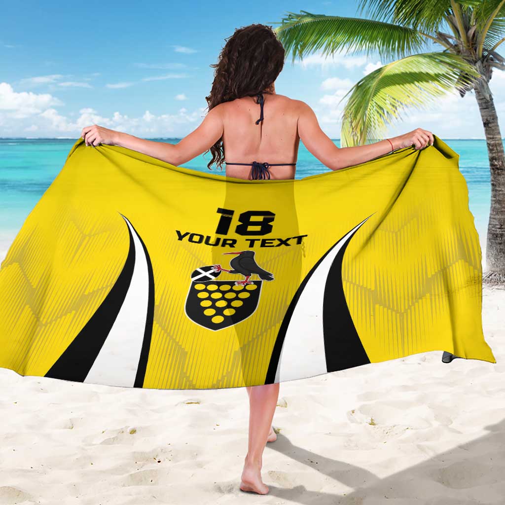 Custom Cornwall Rugby Sarong Cornish Chough Go Champion - Wonder Print Shop