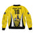 Custom Cornwall Rugby Sleeve Zip Bomber Jacket Cornish Chough Go Champion - Wonder Print Shop