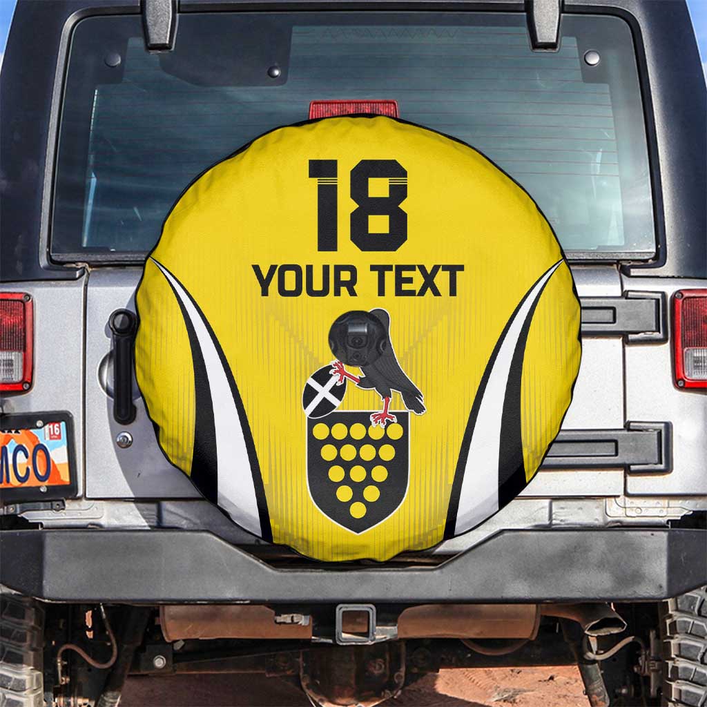Custom Cornwall Rugby Spare Tire Cover Cornish Chough Go Champion - Wonder Print Shop
