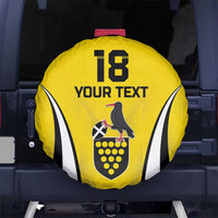 Custom Cornwall Rugby Spare Tire Cover Cornish Chough Go Champion - Wonder Print Shop