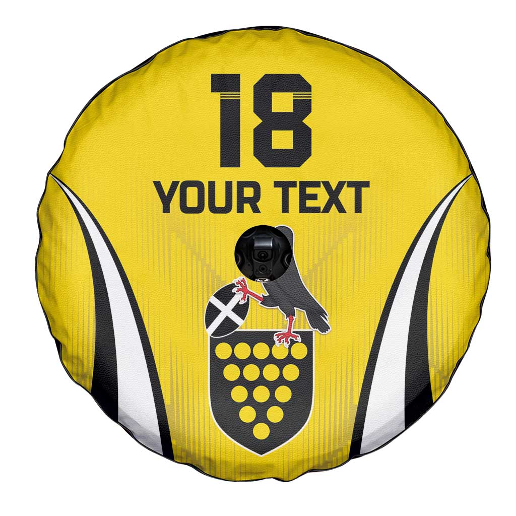 Custom Cornwall Rugby Spare Tire Cover Cornish Chough Go Champion - Wonder Print Shop
